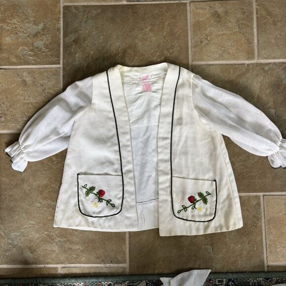 Ruth Of Carolina Dress Girls 12 Months Vintage 70s Matching Set Strawberries - Picture 2 of 16